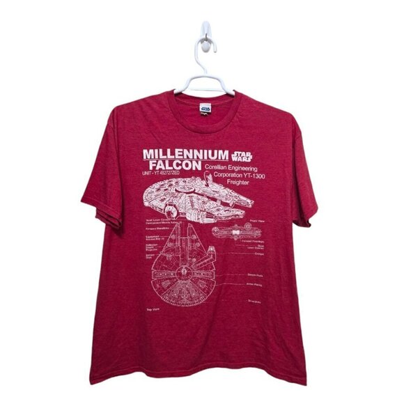 Star Wars Vintage Authentic Millennium Falcon Short Sleeve Graphic Tee Sz XXL - Picture 1 of 8